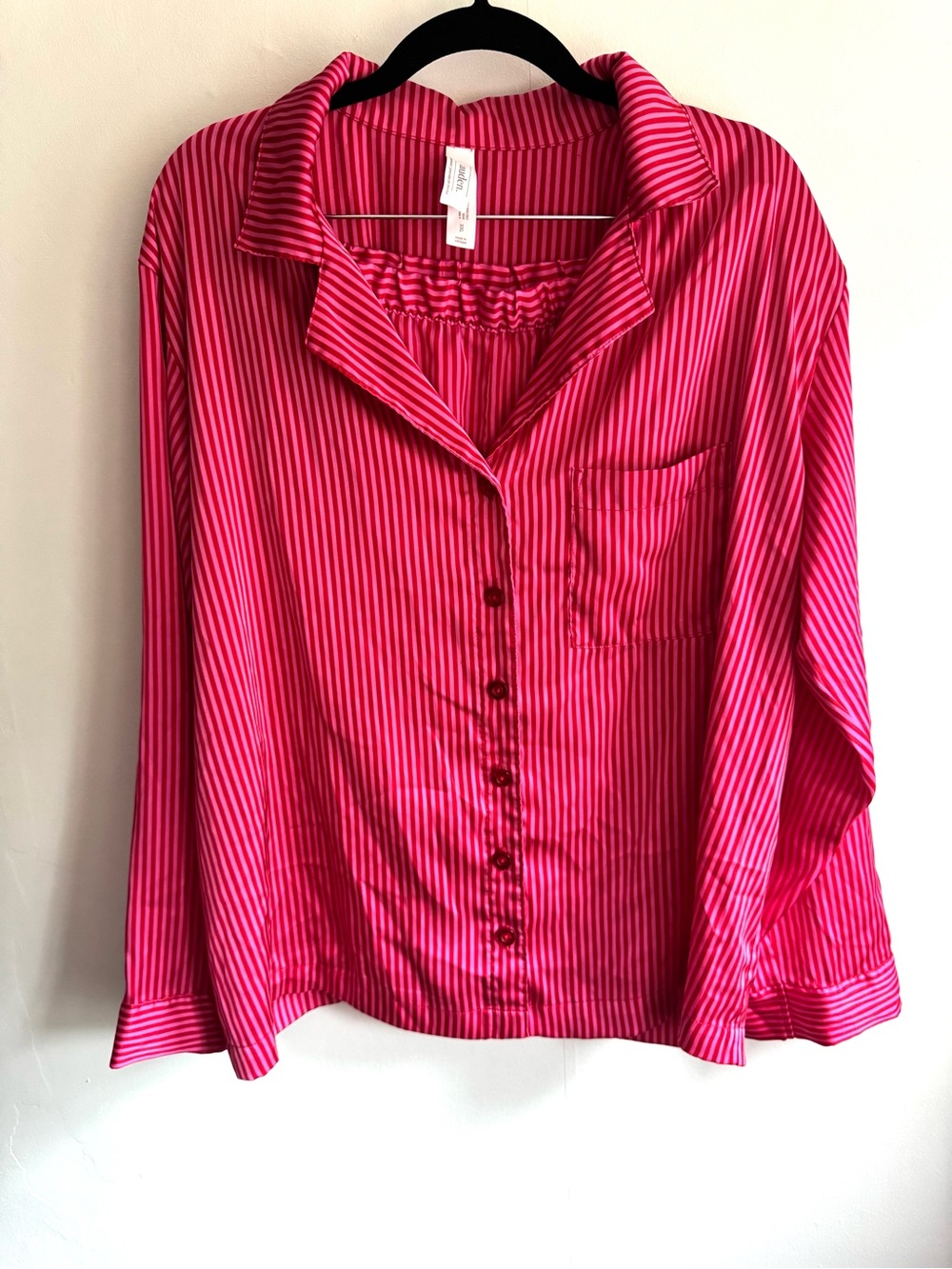 Auden Candy-Striped Pink & Red Button Shirt - Picture 2 of 7